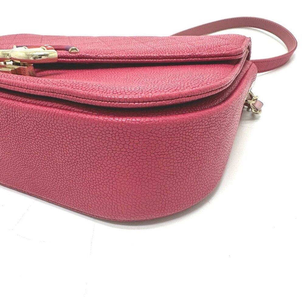 CHANEL CC Mark CC coil Bag 2WAY Chain Shoulder Bag Caviar Leather Pink - Picture 3 of 14